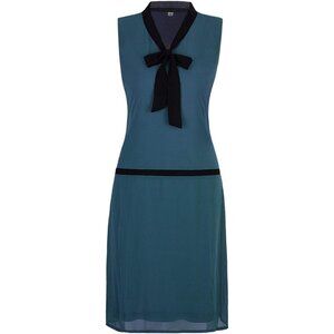 Women's Chiffon Midi Flapper Dress V Neck Knee Length Roaring 20s